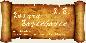 Kosara Božičković vizit kartica